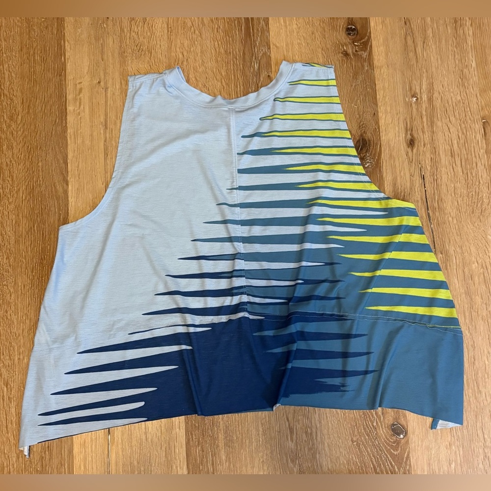 FP Movement by Free People Tempo Tank Top Stretchy Relaxed Fit in Blue & Green - Picture 6 of 8